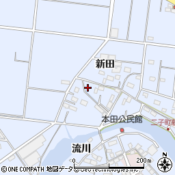 愛知県愛西市二子町新田255-2周辺の地図