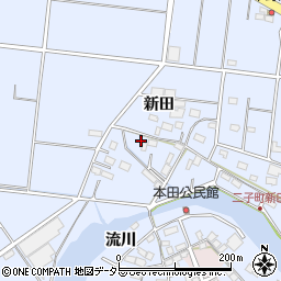 愛知県愛西市二子町新田258周辺の地図