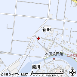 愛知県愛西市二子町新田255-1周辺の地図