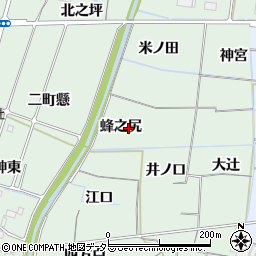 愛知県稲沢市目比町蜂之尻周辺の地図