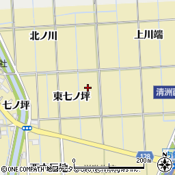 愛知県あま市方領周辺の地図