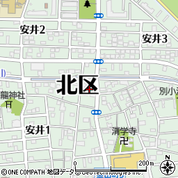 愛知県名古屋市北区安井周辺の地図