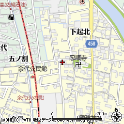 愛知県稲沢市平和町下起中1周辺の地図