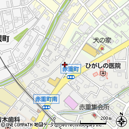 愛知県瀬戸市赤重町74周辺の地図