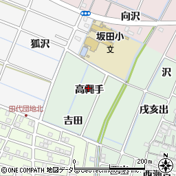 愛知県稲沢市目比町高縄手周辺の地図