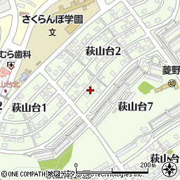 愛知県瀬戸市萩山台2丁目147周辺の地図