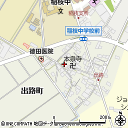 滋賀県彦根市出路町周辺の地図