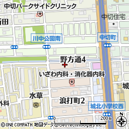 愛知県名古屋市北区浪打町2丁目109周辺の地図