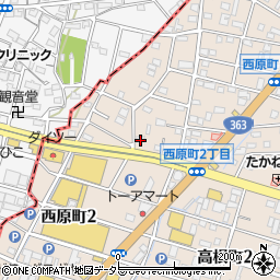 愛知県瀬戸市西原町1丁目101周辺の地図