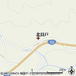 愛知県豊田市黒田町北貝戸161周辺の地図