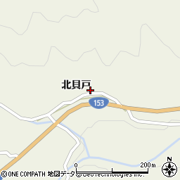 愛知県豊田市黒田町北貝戸152周辺の地図