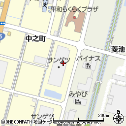 愛知県稲沢市平和町横池（三番割）周辺の地図
