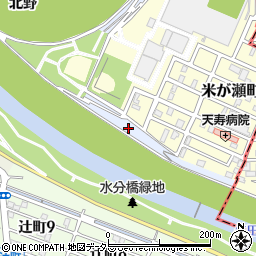 愛知県名古屋市北区成願寺町米ケ瀬周辺の地図