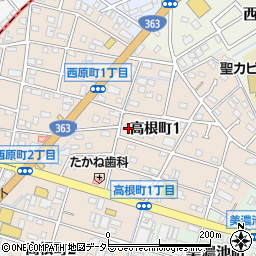愛知県瀬戸市高根町1丁目124周辺の地図
