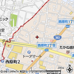 愛知県瀬戸市西原町1丁目110周辺の地図