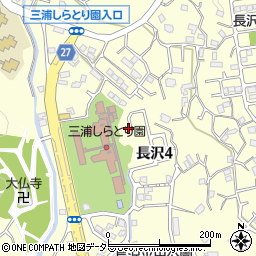 神奈川県横須賀市長沢周辺の地図