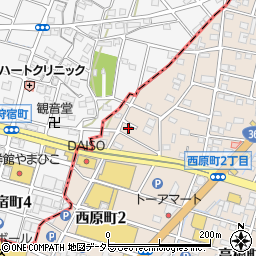 愛知県瀬戸市西原町1丁目157周辺の地図