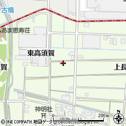 愛知県あま市二ツ寺東高須賀周辺の地図