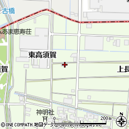 愛知県あま市二ツ寺（東高須賀）周辺の地図