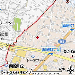 愛知県瀬戸市西原町1丁目104周辺の地図