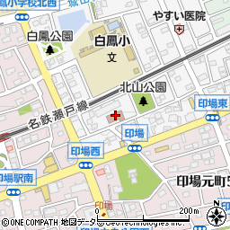 白鳳公民館周辺の地図