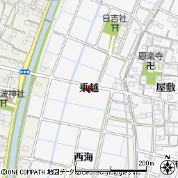 愛知県稲沢市坂田町乗越周辺の地図