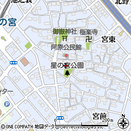 愛知県清須市阿原宮前周辺の地図