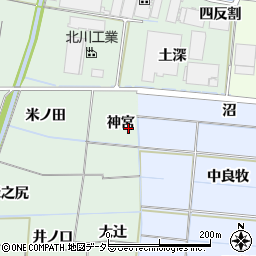 愛知県稲沢市目比町（神宮）周辺の地図