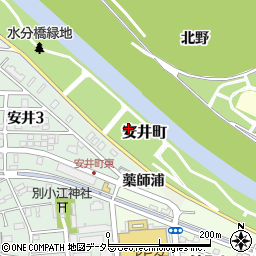 愛知県名古屋市北区安井町周辺の地図