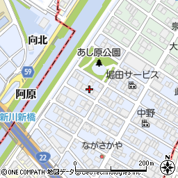 愛知県名古屋市西区あし原町318周辺の地図