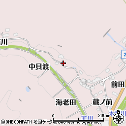 愛知県豊田市木瀬町中貝渡周辺の地図