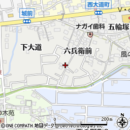 愛知県尾張旭市西大道町六兵衛前3959-3周辺の地図