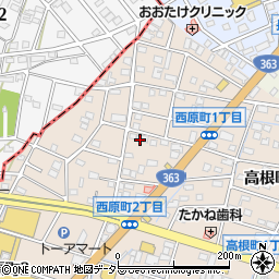 愛知県瀬戸市西原町1丁目周辺の地図