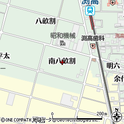 愛知県愛西市渕高町南八畝割周辺の地図