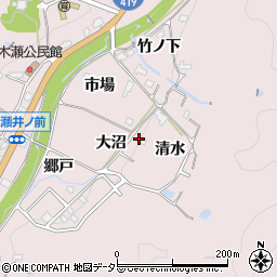 愛知県豊田市木瀬町大沼周辺の地図