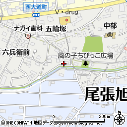 愛知県尾張旭市西大道町前田周辺の地図