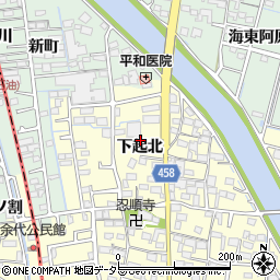 愛知県稲沢市平和町下起北周辺の地図