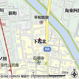 愛知県稲沢市平和町（下起北）周辺の地図