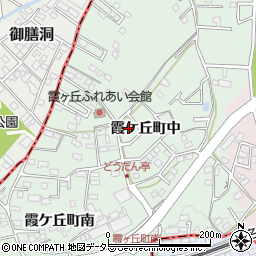 愛知県尾張旭市霞ケ丘町中周辺の地図