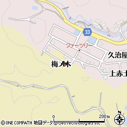 愛知県豊田市北一色町梅ノ木周辺の地図