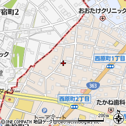 愛知県瀬戸市西原町1丁目117周辺の地図