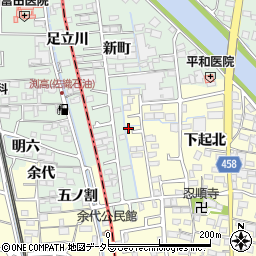 愛知県稲沢市平和町替地周辺の地図