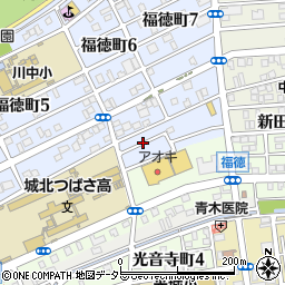 愛知県名古屋市北区福徳町色田周辺の地図