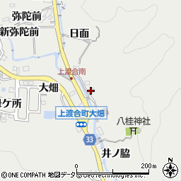愛知県豊田市上渡合町前田周辺の地図