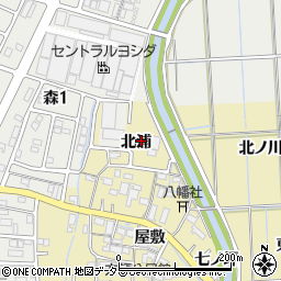 愛知県あま市方領北浦周辺の地図