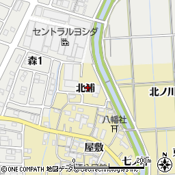 愛知県あま市方領（北浦）周辺の地図
