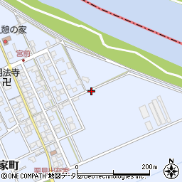 滋賀県東近江市栗見出在家町周辺の地図
