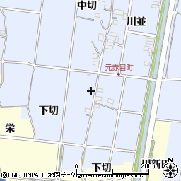 愛知県愛西市元赤目町（下切）周辺の地図