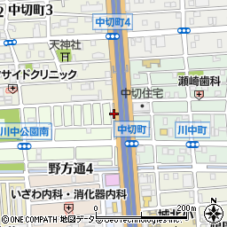 ホンダ学生服中切店周辺の地図