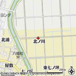 愛知県あま市方領北ノ川周辺の地図